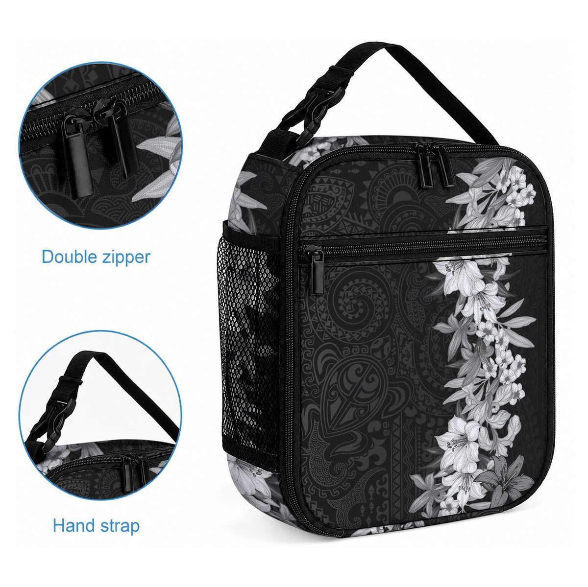 Hawaii Tropical Leaves and Flowers Lunch Bag