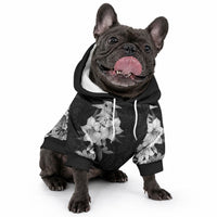 Hawaii Tropical Leaves and Flowers Pet Hoodie