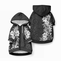 Hawaii Tropical Leaves and Flowers Pet Hoodie