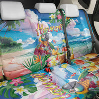 Hawaii Cocktails Back Car Seat Cover Parrot with Cute Beach Landscape and Tropical Plants LT03 - Polynesian Pride