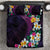 Hawaiian Plumeria-Polynesian Art Tattoo Mauve Color Bedding Set