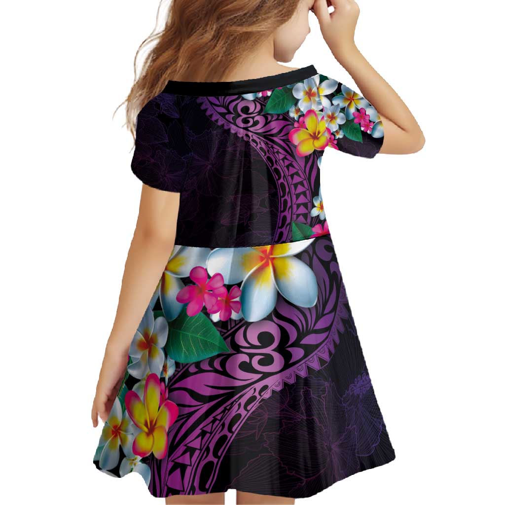 Hawaiian Plumeria-Polynesian Art Tattoo Mauve Color Family Matching Summer Maxi Dress and Hawaiian Shirt LT03 - Polynesian Pride