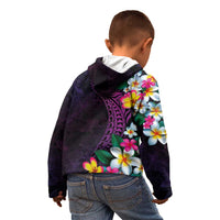 Hawaiian Plumeria-Polynesian Art Tattoo Mauve Color Kid Hoodie LT03 - Polynesian Pride