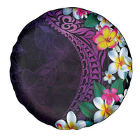 Hawaiian Plumeria-Polynesian Art Tattoo Mauve Color Spare Tire Cover LT03 - Polynesian Pride