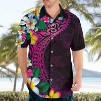 Hawaiian Plumeria-Polynesian Art Tattoo Plum Pink Color Hawaiian Shirt LT03 - Polynesian Pride