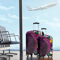 Hawaiian Plumeria-Polynesian Art Tattoo Plum Pink Color Luggage Cover LT03 - Polynesian Pride