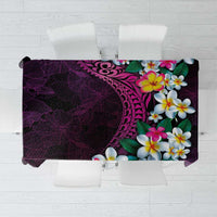 Hawaiian Plumeria-Polynesian Art Tattoo Plum Pink Color Tablecloth LT03 Pink - Polynesian Pride