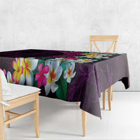 Hawaiian Plumeria-Polynesian Art Tattoo Plum Pink Color Tablecloth LT03 - Polynesian Pride
