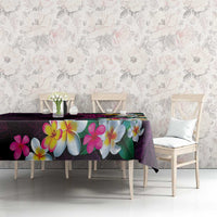 Hawaiian Plumeria-Polynesian Art Tattoo Plum Pink Color Tablecloth LT03 - Polynesian Pride