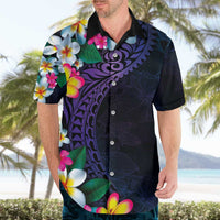 Hawaiian Plumeria-Polynesian Art Tattoo Frosted Blue Violet Color Hawaiian Shirt LT03 - Polynesian Pride