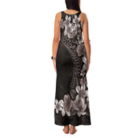 Hawaiian Plumeria-Polynesian Art Tattoo Grayscale Color Family Matching Tank Maxi Dress and Hawaiian Shirt LT03 - Polynesian Pride