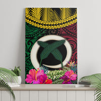 Vanuatu 44th Anniversary Independence Day Canvas Wall Art Boars Tusk and Namele Plant LT03