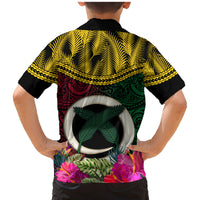 Vanuatu 44th Anniversary Independence Day Family Matching Mermaid Dress and Hawaiian Shirt Boars Tusk and Namele Plant LT03 - Polynesian Pride