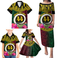 Vanuatu 44th Anniversary Independence Day Family Matching Puletasi and Hawaiian Shirt Boars Tusk and Namele Plant LT03 - Polynesian Pride
