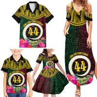 Vanuatu 44th Anniversary Independence Day Family Matching Summer Maxi Dress and Hawaiian Shirt Boars Tusk and Namele Plant LT03 - Polynesian Pride