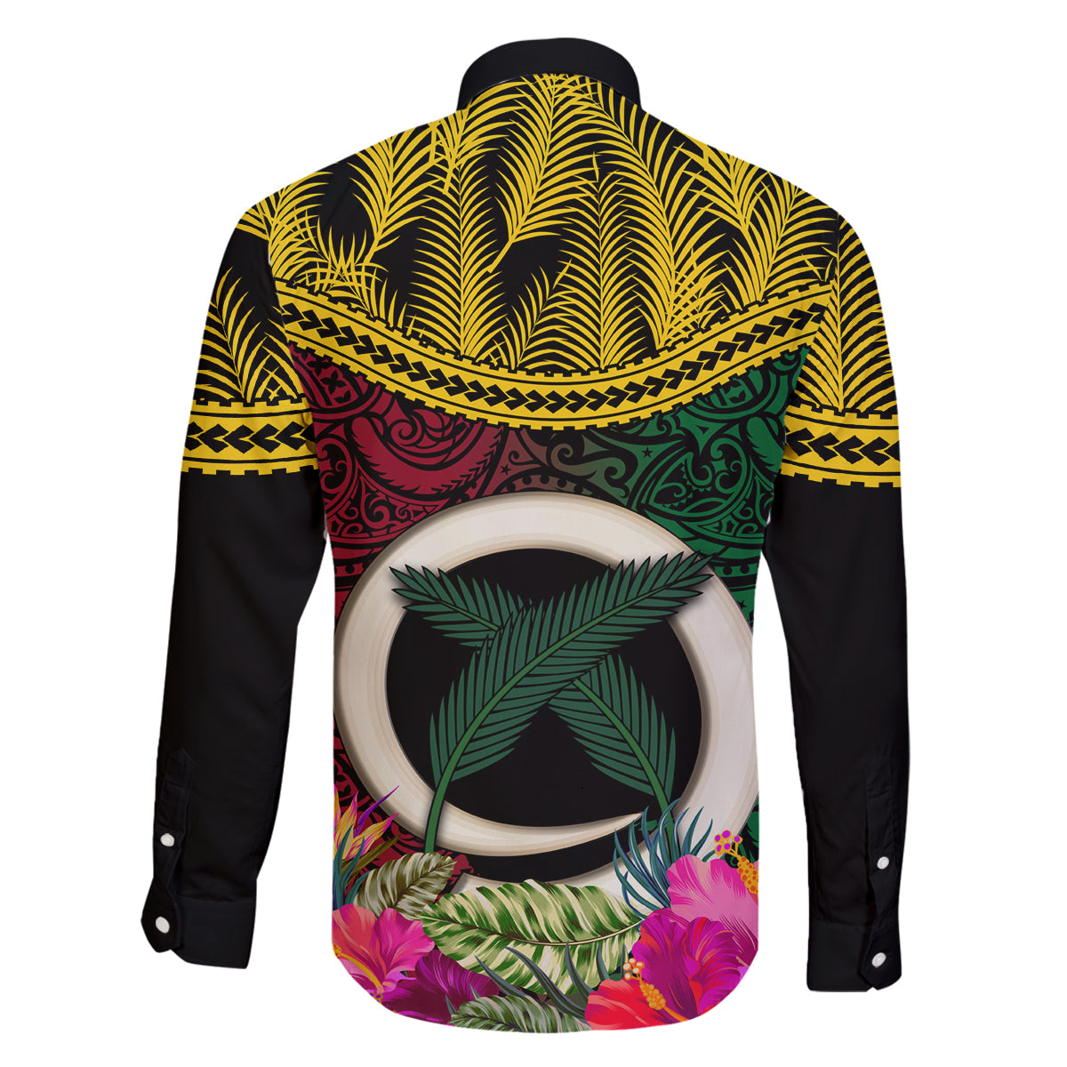 Vanuatu 44th Anniversary Independence Day Family Matching Summer Maxi Dress and Hawaiian Shirt Boars Tusk and Namele Plant LT03 - Polynesian Pride