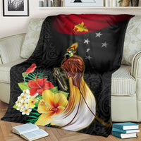 Papua New Guinea Independence Day Blanket PNG Flag and Bird-of-Paradise LT03 - Polynesian Pride