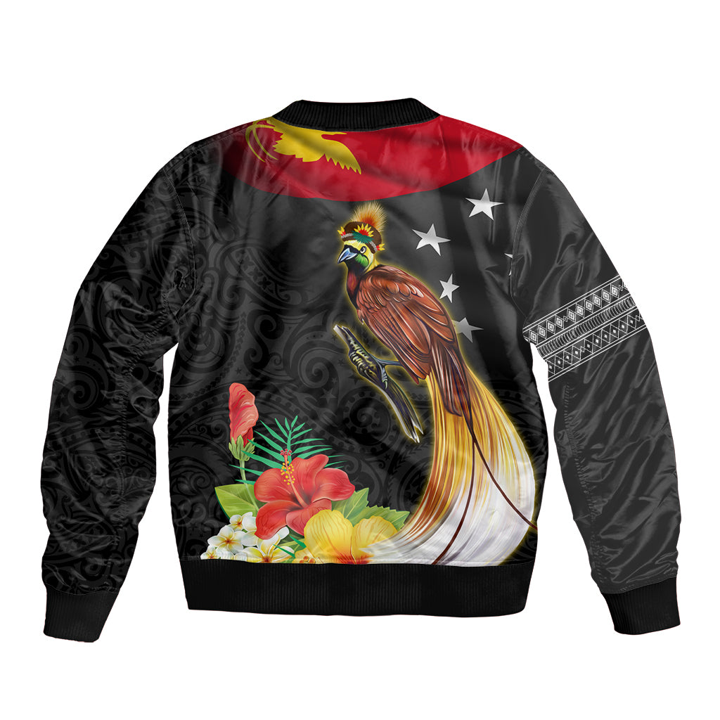 Papua New Guinea Independence Day Bomber Jacket PNG Flag and Bird-of-Paradise LT03 - Polynesian Pride