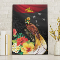 Papua New Guinea Independence Day Canvas Wall Art PNG Flag and Bird-of-Paradise LT03 Without Frame Black - Polynesian Pride