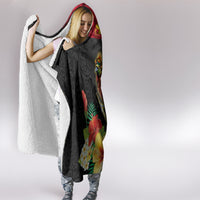 Papua New Guinea Independence Day Hooded Blanket PNG Flag and Bird-of-Paradise LT03 - Polynesian Pride