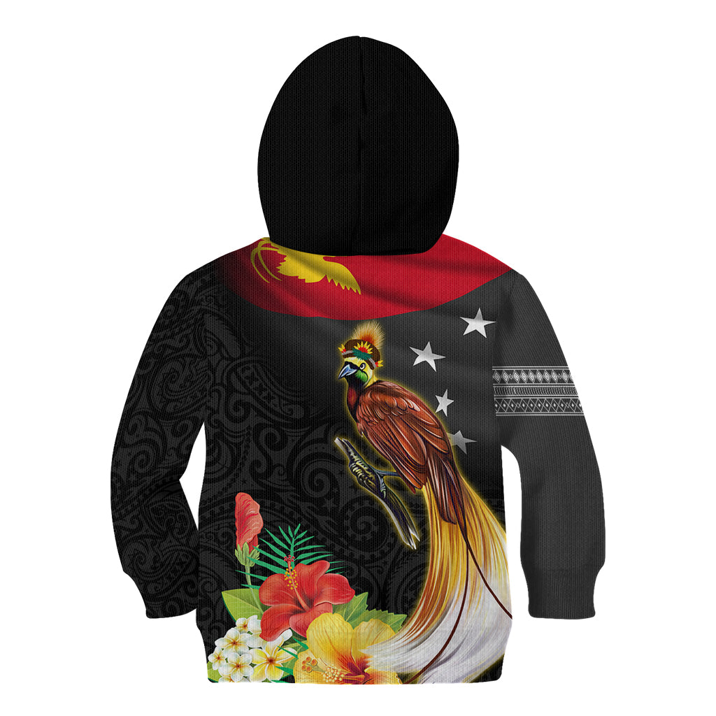 Papua New Guinea Independence Day Kid Hoodie PNG Flag and Bird-of-Paradise LT03 - Polynesian Pride