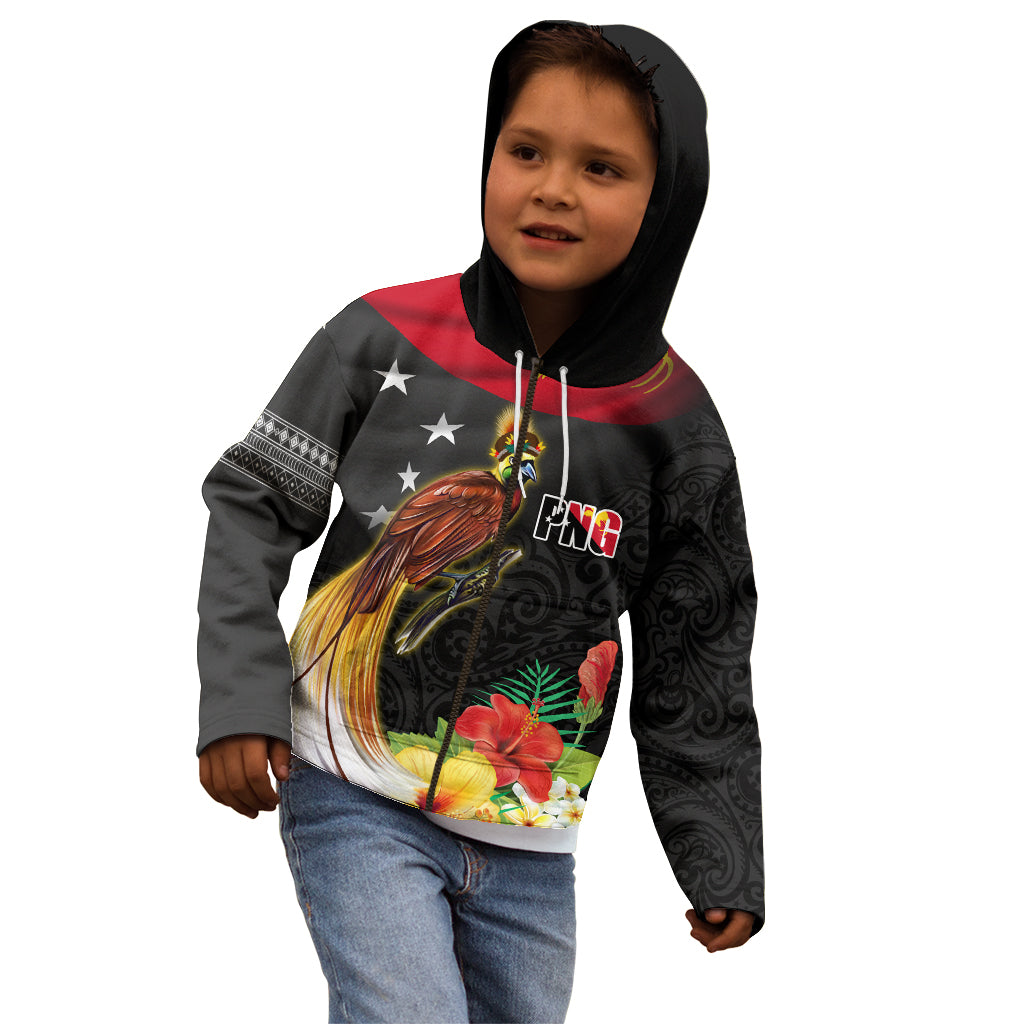 Papua New Guinea Independence Day Kid Hoodie PNG Flag and Bird-of-Paradise LT03 - Polynesian Pride