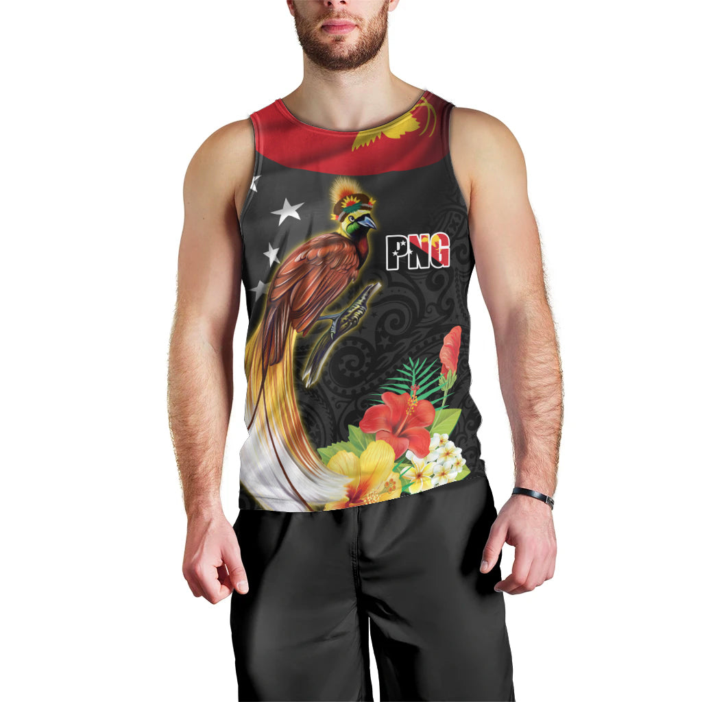 Papua New Guinea Independence Day Men Tank Top PNG Flag and Bird-of-Paradise LT03 - Polynesian Pride