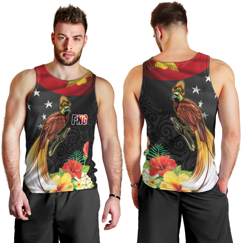 Papua New Guinea Independence Day Men Tank Top PNG Flag and Bird-of-Paradise LT03 - Polynesian Pride