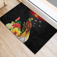 Papua New Guinea Independence Day Rubber Doormat PNG Flag and Bird-of-Paradise LT03 - Polynesian Pride