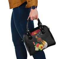 Papua New Guinea Independence Day Shoulder Handbag PNG Flag and Bird-of-Paradise LT03 - Polynesian Pride