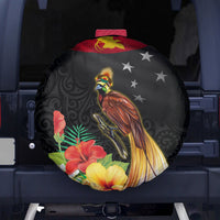 Papua New Guinea Independence Day Spare Tire Cover PNG Flag and Bird-of-Paradise LT03 - Polynesian Pride