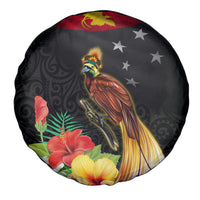 Papua New Guinea Independence Day Spare Tire Cover PNG Flag and Bird-of-Paradise LT03 - Polynesian Pride