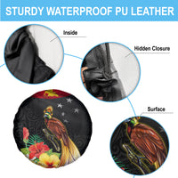 Papua New Guinea Independence Day Spare Tire Cover PNG Flag and Bird-of-Paradise LT03 - Polynesian Pride