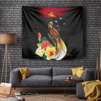 Papua New Guinea Independence Day Tapestry PNG Flag and Bird-of-Paradise LT03 - Polynesian Pride