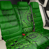 Hawaii Monk Seal and Dolphin Back Car Seat Cover Polynesian Kakau Pattern Green LT03 - Polynesian Pride