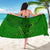 Hawaii Monk Seal and Dolphin Sarong Polynesian Kakau Pattern Green