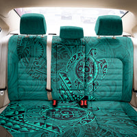 Hawaii Monk Seal and Dolphin Back Car Seat Cover Polynesian Kakau Pattern Turquoise LT03 - Polynesian Pride