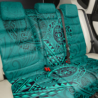 Hawaii Monk Seal and Dolphin Back Car Seat Cover Polynesian Kakau Pattern Turquoise LT03 - Polynesian Pride