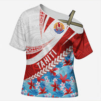 Personalized Tahiti Surfing 2026 Cross Shoulder Shirt Marquesan Tattoo-Sporty Style LT03 Female Multicolor - Polynesian Pride