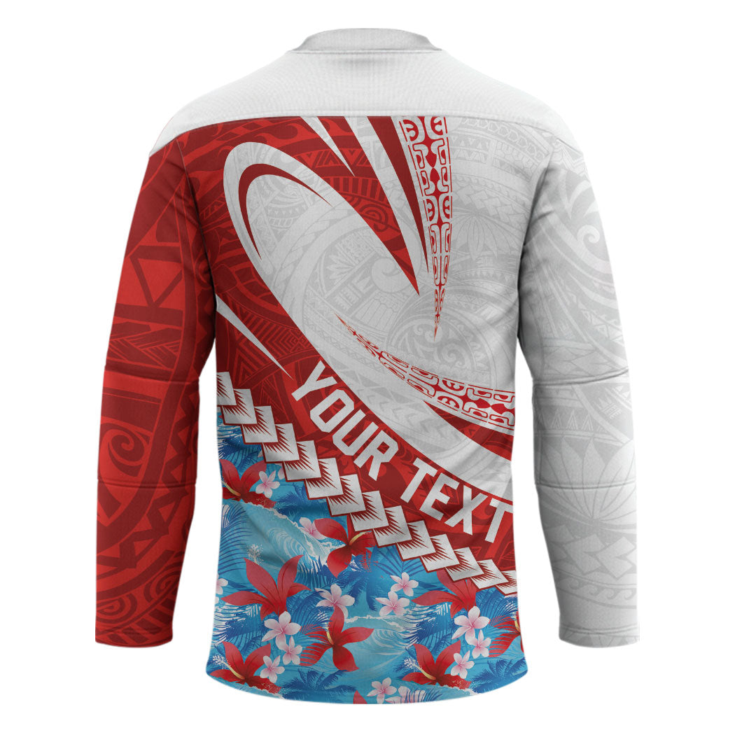 Personalized Tahiti Surfing 2026 Hockey Jersey Marquesan Tattoo-Sporty Style LT03 - Polynesian Pride