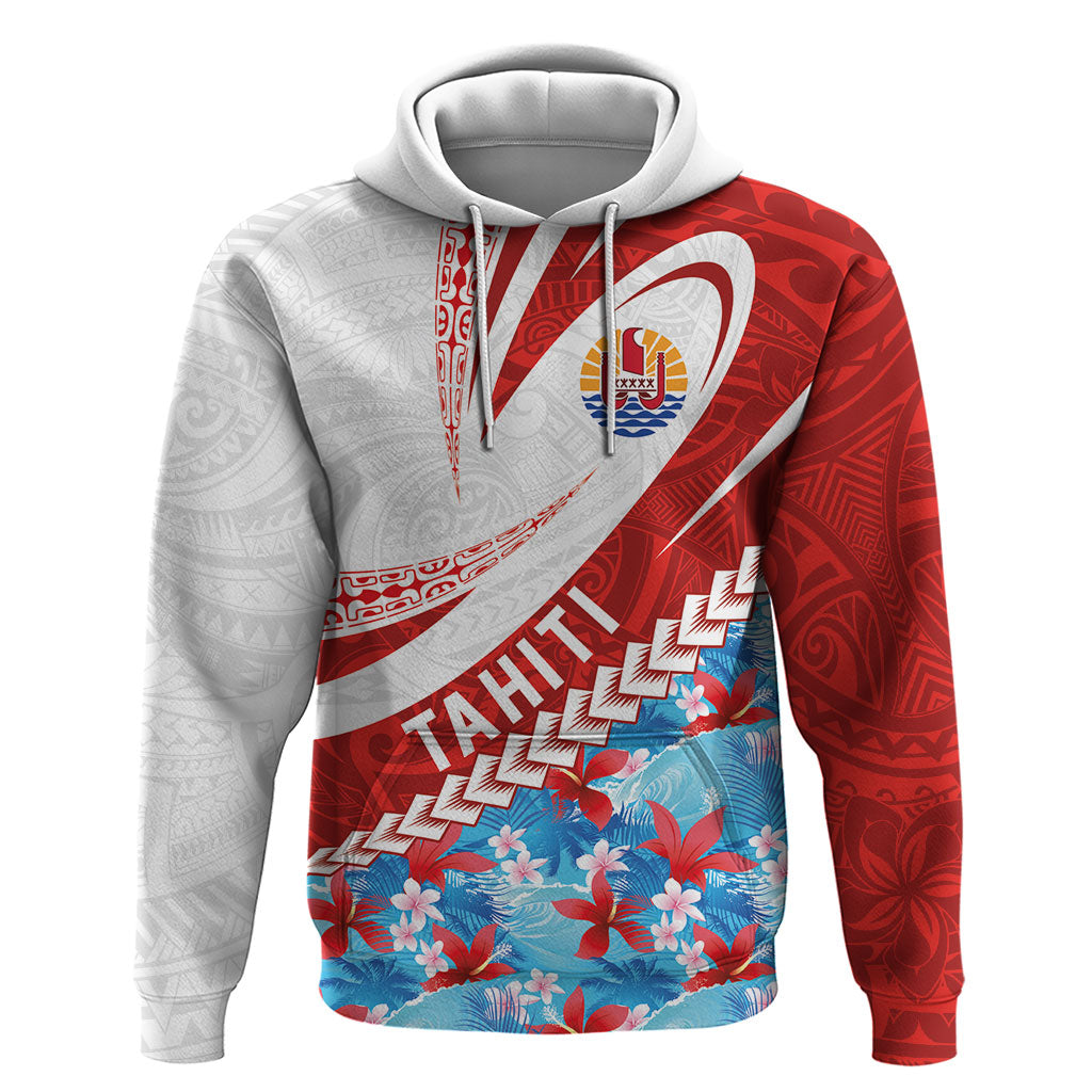 Personalized Tahiti Surfing 2026 Hoodie Marquesan Tattoo-Sporty Style LT03 Pullover Hoodie Multicolor - Polynesian Pride