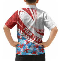 Personalized Tahiti Surfing 2026 Kid Hawaiian Shirt Marquesan Tattoo-Sporty Style LT03 - Polynesian Pride