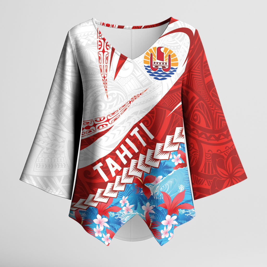 Personalized Tahiti Surfing 2026 Kimono Sleeve Blouse Marquesan Tattoo-Sporty Style LT03 Female Multicolor - Polynesian Pride
