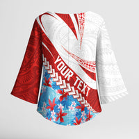 Personalized Tahiti Surfing 2026 Kimono Sleeve Blouse Marquesan Tattoo-Sporty Style LT03 - Polynesian Pride