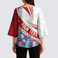 Personalized Tahiti Surfing 2026 Kimono Sleeve Blouse Marquesan Tattoo-Sporty Style LT03 - Polynesian Pride