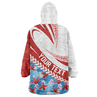 Personalized Tahiti Surfing 2026 Wearable Blanket Hoodie Marquesan Tattoo-Sporty Style LT03 - Polynesian Pride
