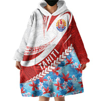 Personalized Tahiti Surfing 2026 Wearable Blanket Hoodie Marquesan Tattoo-Sporty Style LT03 - Polynesian Pride