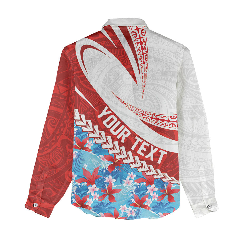 Personalized Tahiti Surfing 2026 Women Casual Shirt Marquesan Tattoo-Sporty Style LT03 - Polynesian Pride