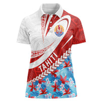 Personalized Tahiti Surfing 2026 Women Polo Shirt Marquesan Tattoo-Sporty Style LT03 Female Multicolor - Polynesian Pride
