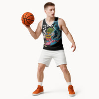 Hawaii Pineapple Surfing Basketball Jersey It's in My DNA - Kakau and Polynesian Pattern LT03 - Polynesian Pride
